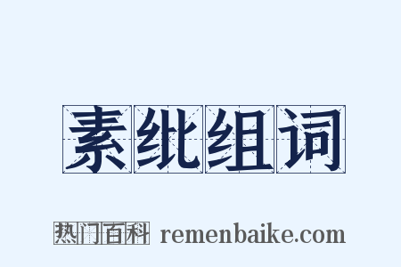 素纰组词是什么意思的图片